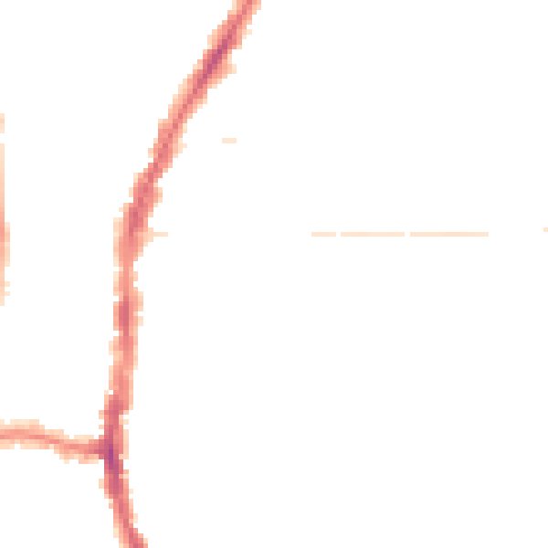 Night-time road noise heatmap for PO2 0BZ