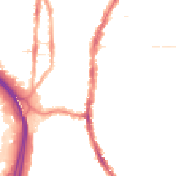 Night-time road noise heatmap for PO2 0DE