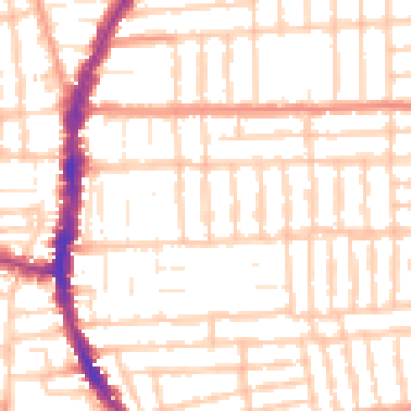 Daytime road noise heatmap for PO2 0DH