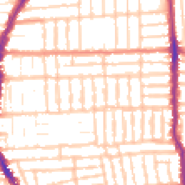 Daytime road noise heatmap for PO2 0DS