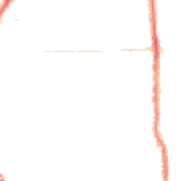 Night-time road noise heatmap for PO2 0DT