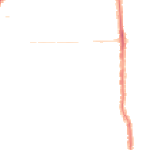Night-time road noise heatmap for PO2 0DU