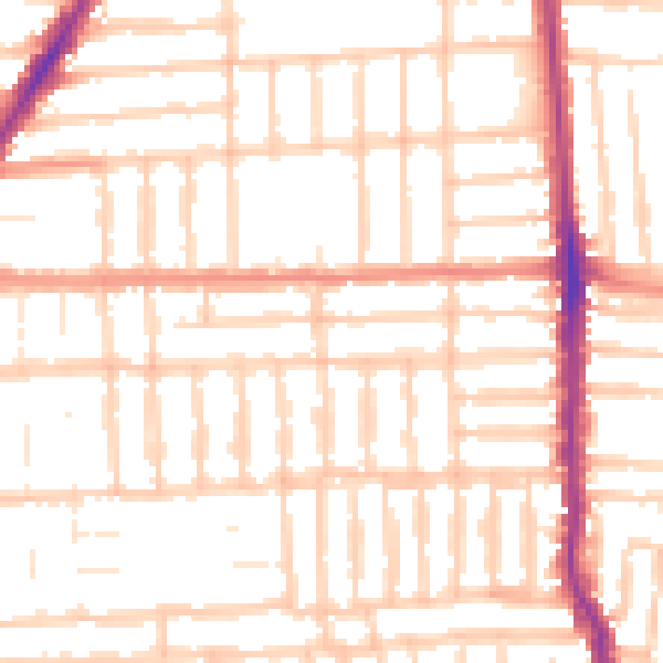 Daytime road noise heatmap for PO2 0ED