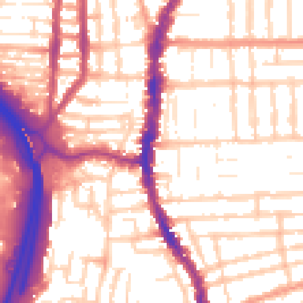 Daytime road noise heatmap for PO2 0LH
