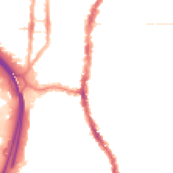 Night-time road noise heatmap for PO2 0LH