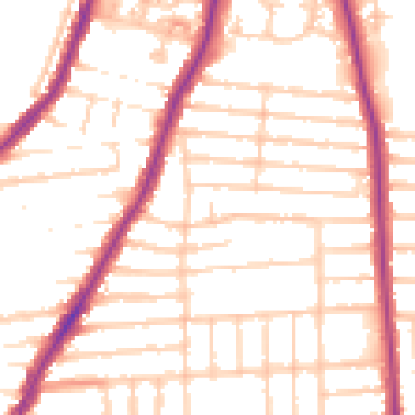 Daytime road noise heatmap for PO2 0SL