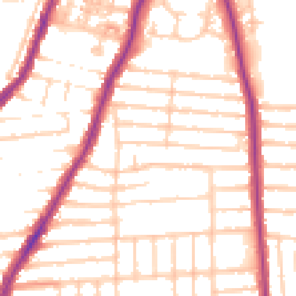 Daytime road noise heatmap for PO2 0SS