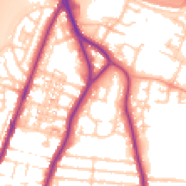 Daytime road noise heatmap for PO2 0UP