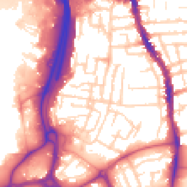 Daytime road noise heatmap for PO2 7AU