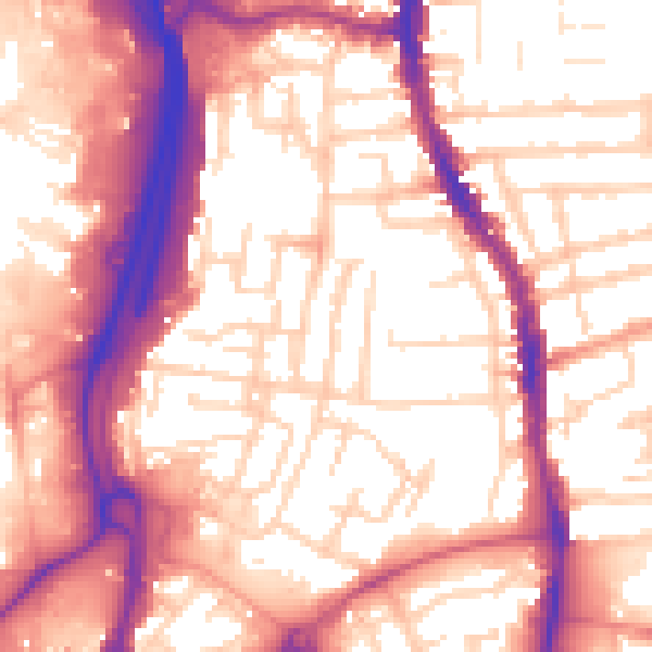 Daytime road noise heatmap for PO2 7AX