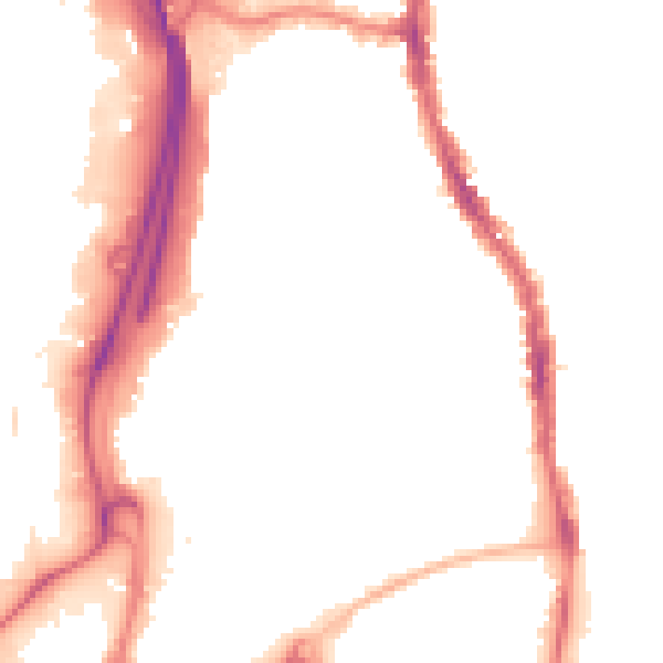 Night-time road noise heatmap for PO2 7AX