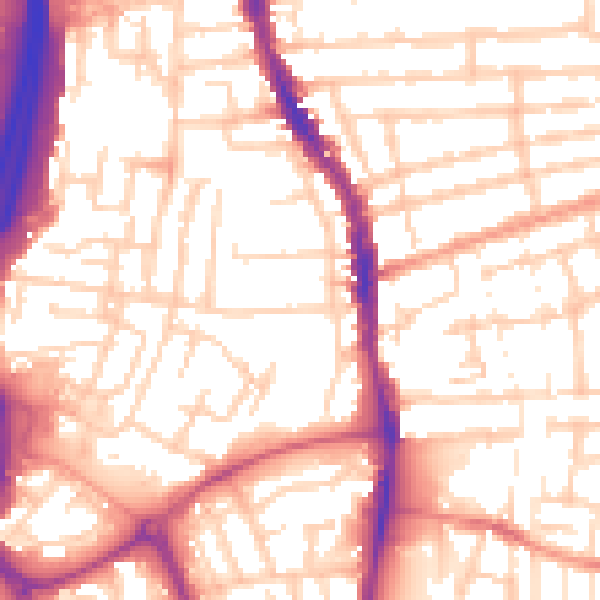 Daytime road noise heatmap for PO2 7DB