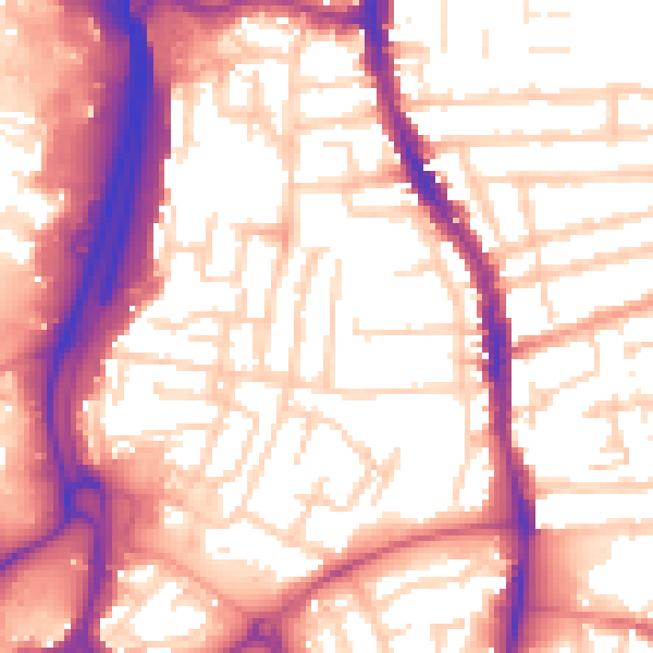 Daytime road noise heatmap for PO2 7DL