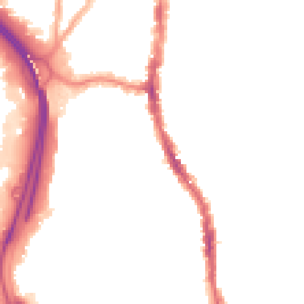Night-time road noise heatmap for PO2 7EY