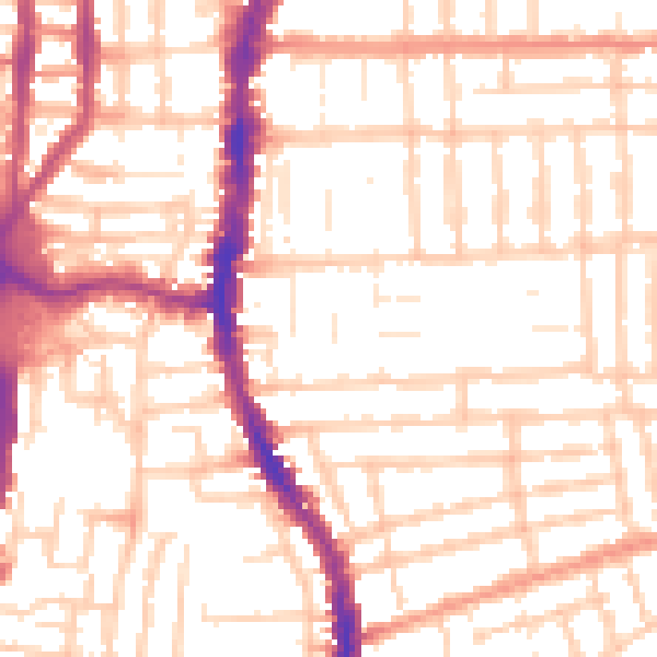 Daytime road noise heatmap for PO2 7HJ