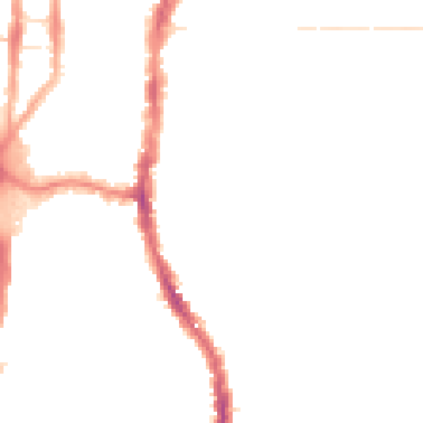 Night-time road noise heatmap for PO2 7HJ