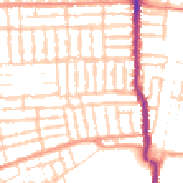 Daytime road noise heatmap for PO2 7JJ