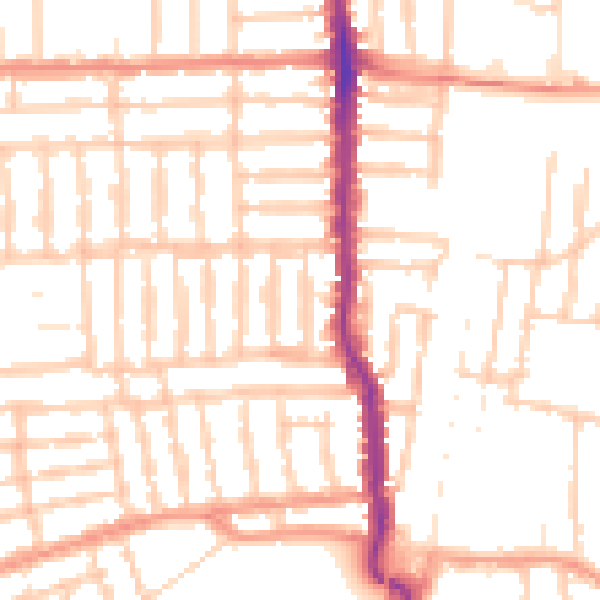 Daytime road noise heatmap for PO2 7LG