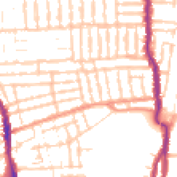 Daytime road noise heatmap for PO2 7NN