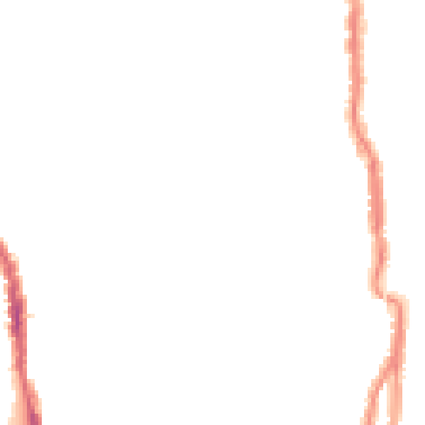 Night-time road noise heatmap for PO2 7NN