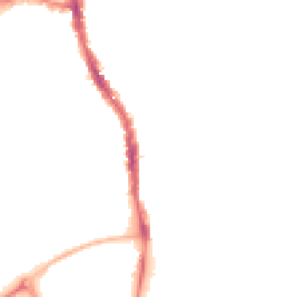 Night-time road noise heatmap for PO2 7QR