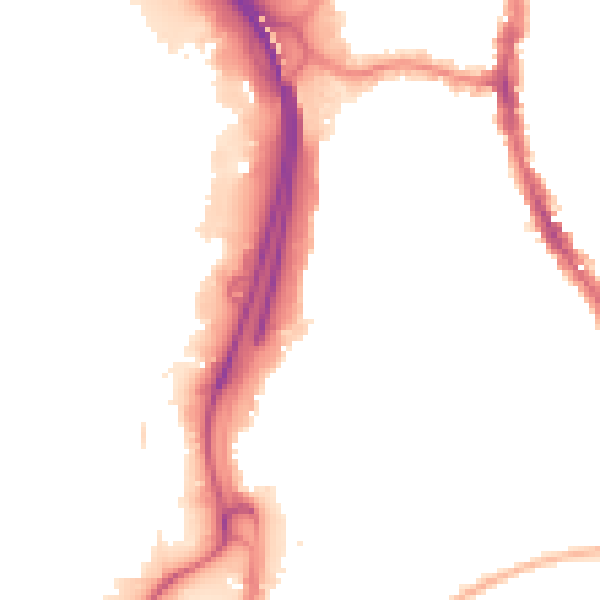 Night-time road noise heatmap for PO2 7SG