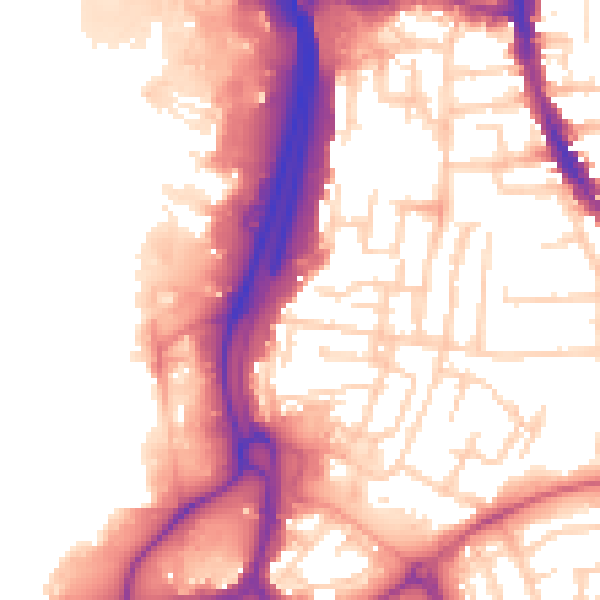 Daytime road noise heatmap for PO2 7SJ
