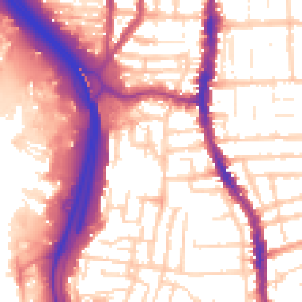 Daytime road noise heatmap for PO2 7SX