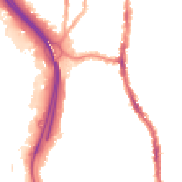 Night-time road noise heatmap for PO2 7SX