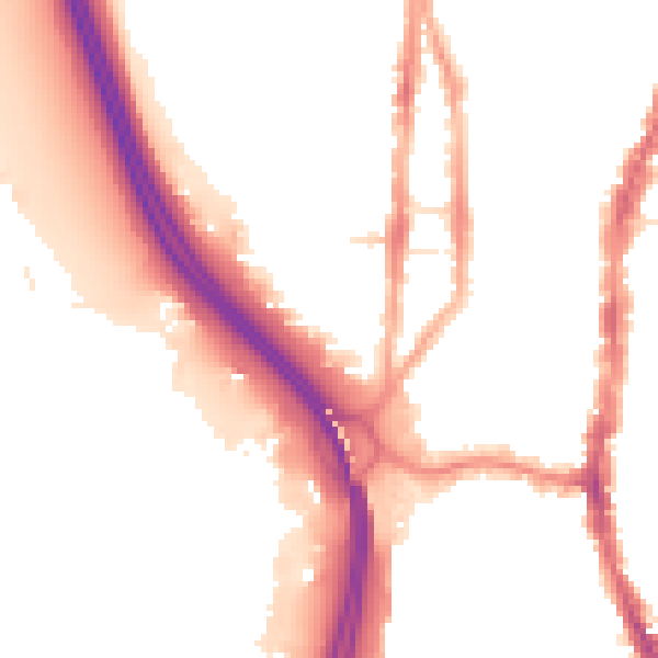 Night-time road noise heatmap for PO2 8EL