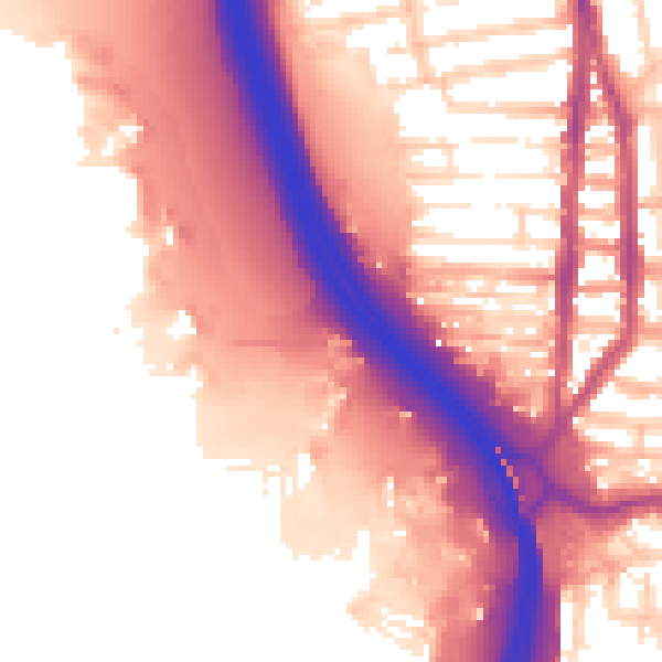 Daytime road noise heatmap for PO2 8EP