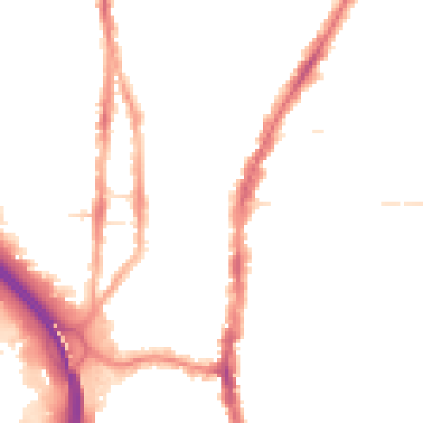 Night-time road noise heatmap for PO2 8HL