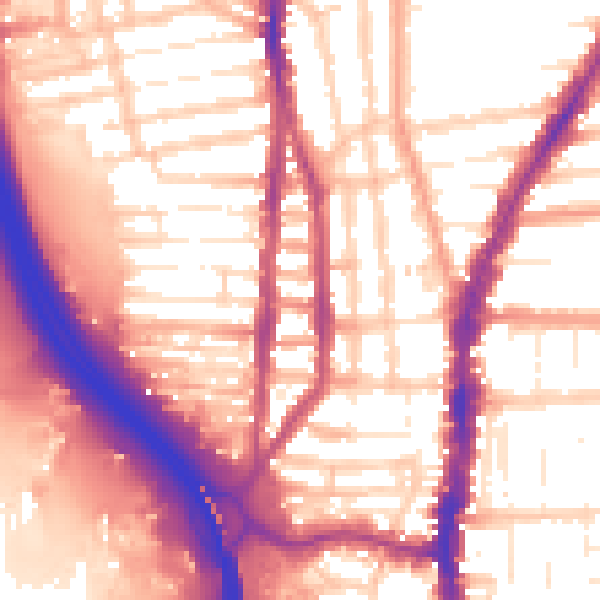 Daytime road noise heatmap for PO2 8JH