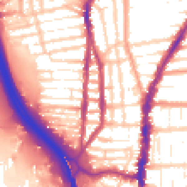 Daytime road noise heatmap for PO2 8JN