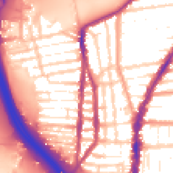 Daytime road noise heatmap for PO2 8LD