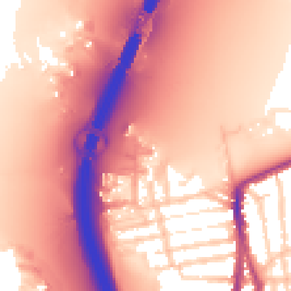 Daytime road noise heatmap for PO2 8RE
