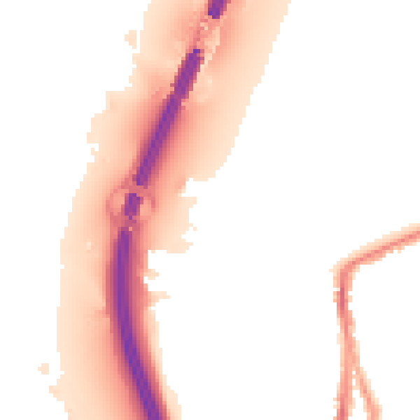 Night-time road noise heatmap for PO2 8RE