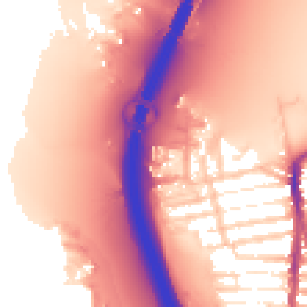 Daytime road noise heatmap for PO2 8ST
