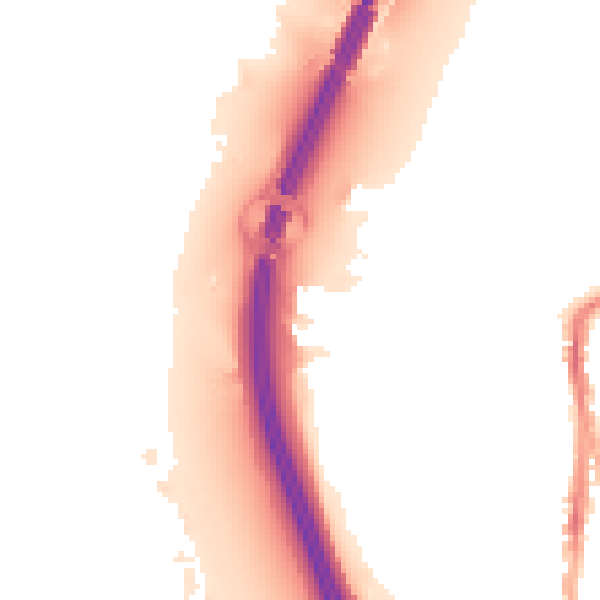 Night-time road noise heatmap for PO2 8ST