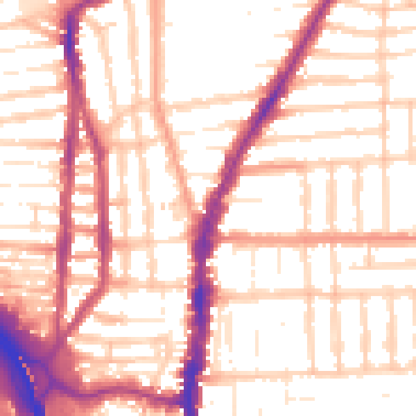 Daytime road noise heatmap for PO2 9AA