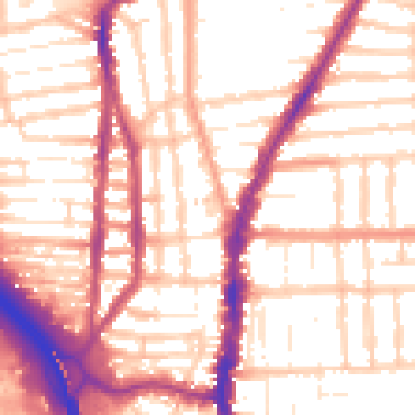 Daytime road noise heatmap for PO2 9AW