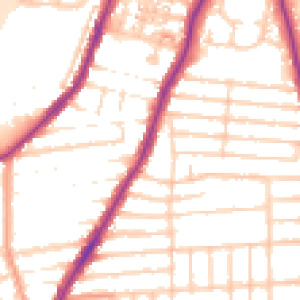 Daytime road noise heatmap for PO2 9JX
