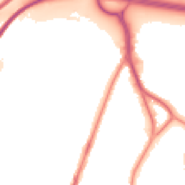 Night-time road noise heatmap for PO2 9SP