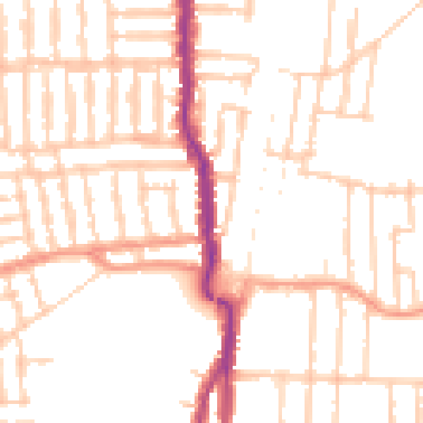 Daytime road noise heatmap for PO3 5AH