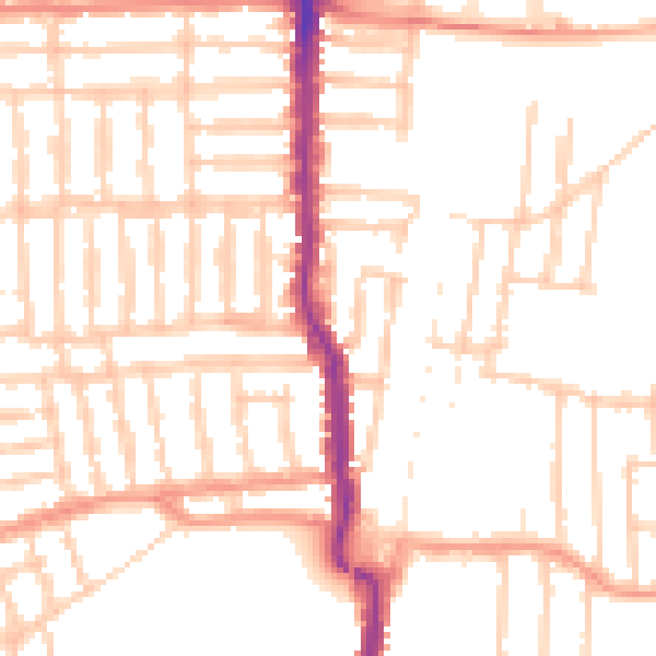 Daytime road noise heatmap for PO3 5AL
