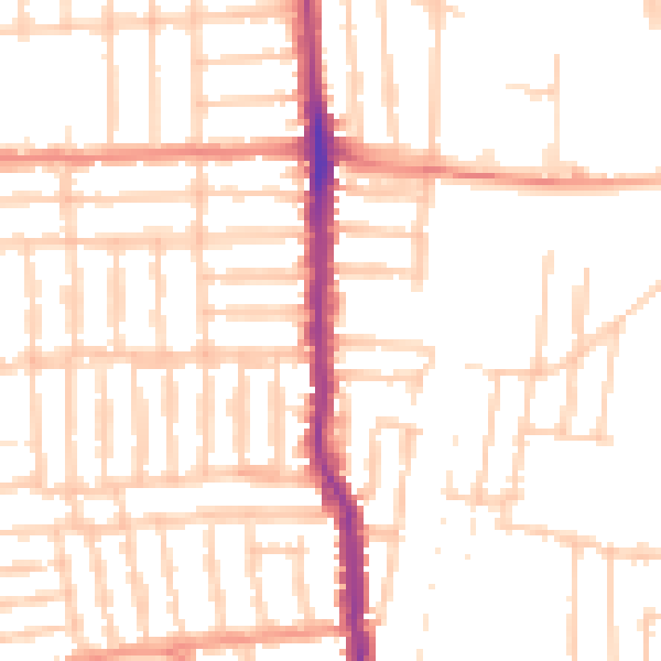 Daytime road noise heatmap for PO3 5AP