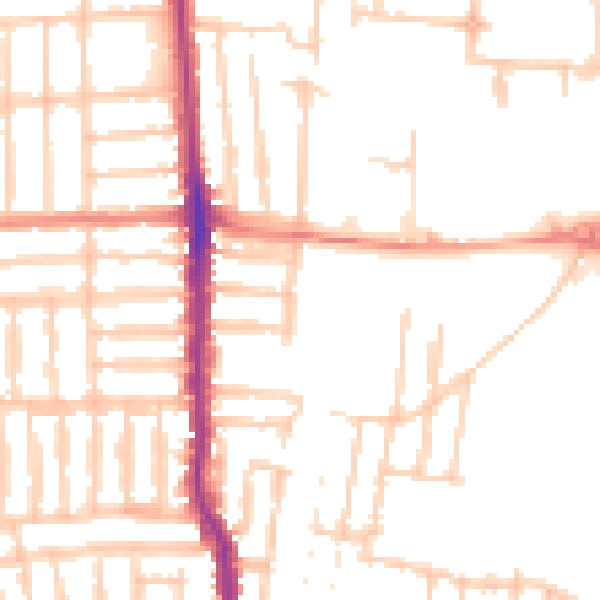 Daytime road noise heatmap for PO3 5AS