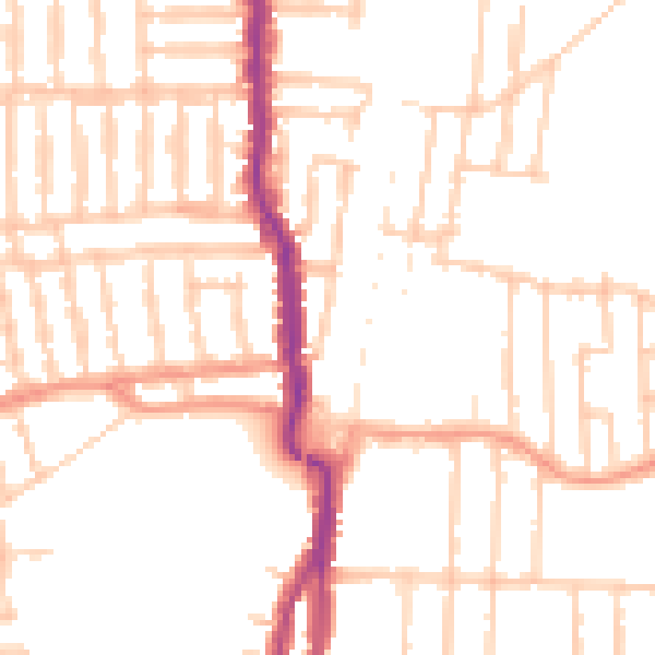 Daytime road noise heatmap for PO3 5BG