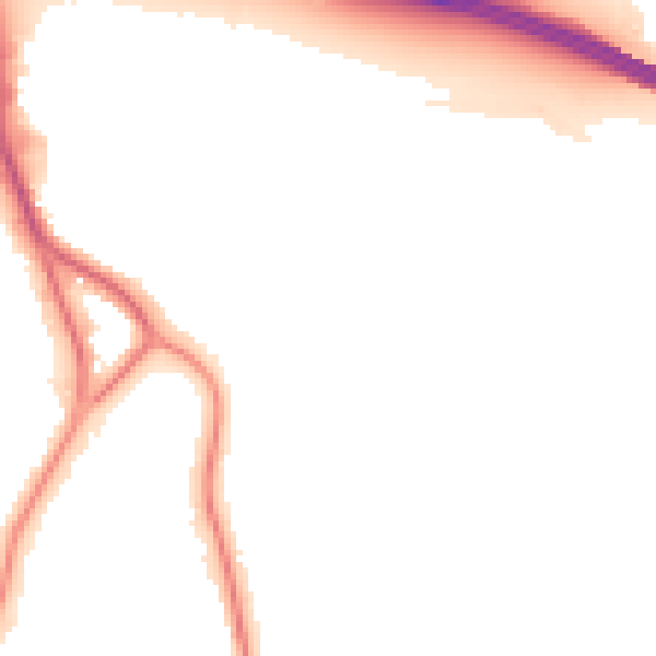 Night-time road noise heatmap for PO3 5BU
