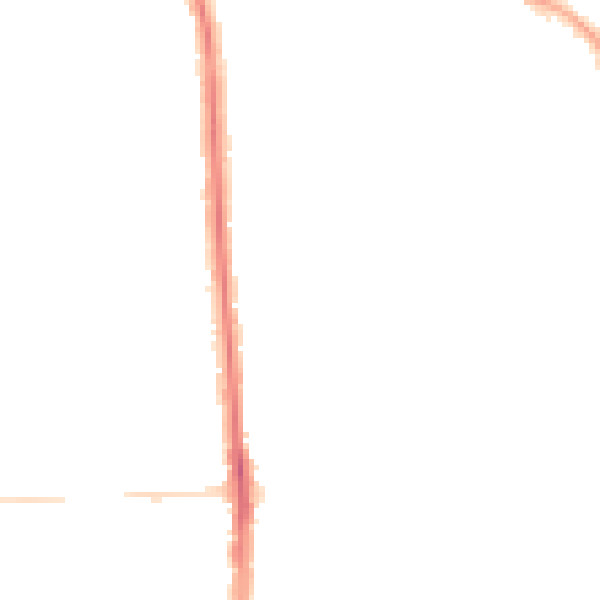 Night-time road noise heatmap for PO3 5DH